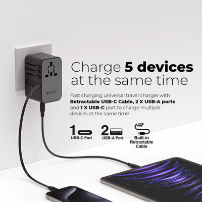 Mazer InfiniteTravel PD70W GaN Universal Travel Adapter - M-IFTravel370 3