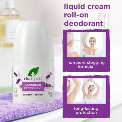 Dr. Organic Lavender Roll-On Deodorant 50ml 6