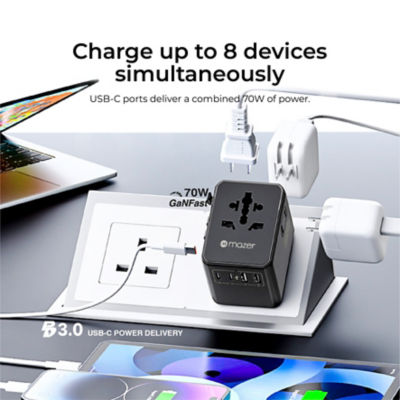 Mazer InfiniteTravel PD70W GaN Universal Travel Adapter - M-TC270 3