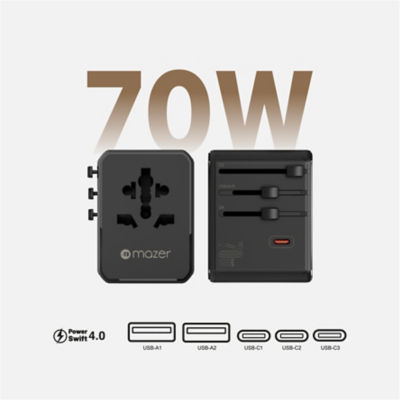 Mazer InfiniteTravel PD70W GaN Universal Travel Adapter - M-TC270 5