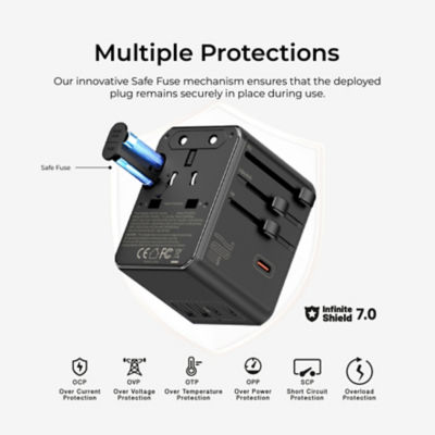Mazer InfiniteTravel PD70W GaN Universal Travel Adapter - M-TC270 7