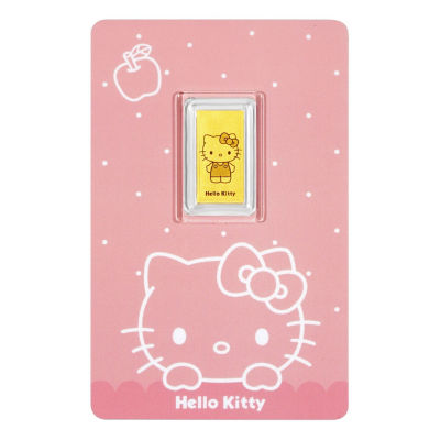 Goldheart 999 Gold 0.1G Sanrio Characters Hello Kitty Gold Bar 1