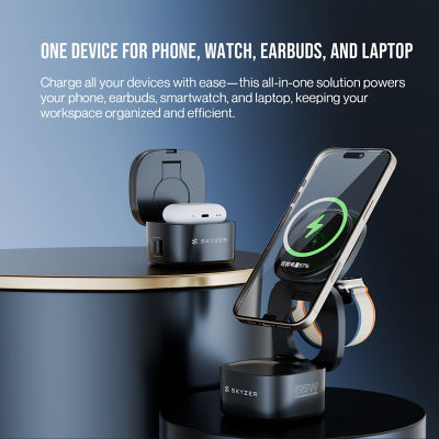 Skyzer PD166 65W Desktop 5-In-1 Wireless Charging Station 10