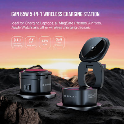 Skyzer PD166 65W Desktop 5-In-1 Wireless Charging Station 9
