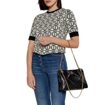 TORY BURCH Small Kira Diamond Quilt Shoulder Bag Black 161885 8