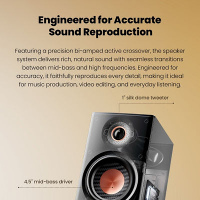 EDIFIER MR4 MKII Powered Studio Monitor Speakers 80W 8