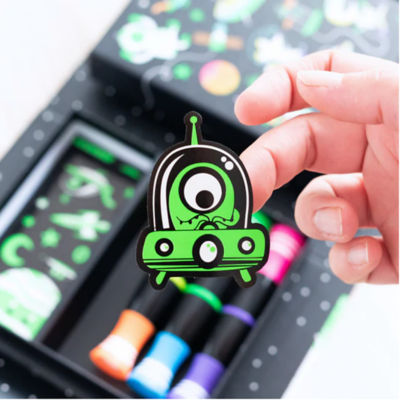 Tiger Tribe Neon Colouring Set - Outer Space 4