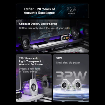 EDIFIER G2000 Pro RGB Gaming Speakers 64W 3
