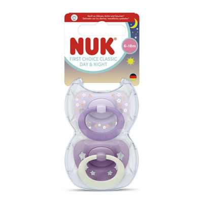 NUK Signature Silicone Soother Pacifier D&N 2pcs/box (6-18M) 1