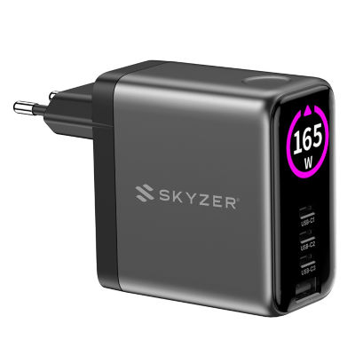 SKYZER PD173GY | 165W Display GaN Universal Travel Charger 3