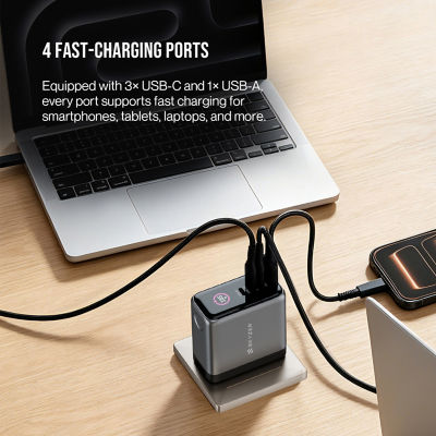 SKYZER PD173GY | 165W Display GaN Universal Travel Charger 6