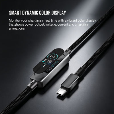SKYZER CC621BK 240W Type-C to Type-C 1.2m Cable 10