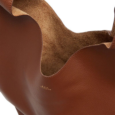 A.P.C. Le Neige Grained Leather Bag Hazelnut PXCBC-F67008 3