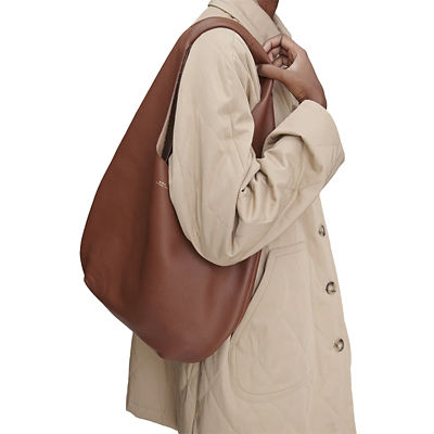 A.P.C. Le Neige Grained Leather Bag Hazelnut PXCBC-F67008 4