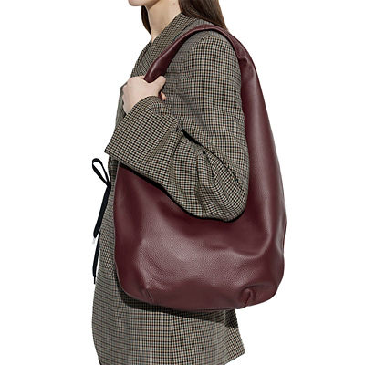 A.P.C. Le Neige Grained Leather Bag Wine PXCBC-F67008 5