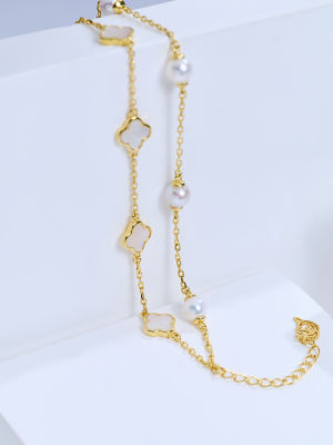 Pearly Lustre Elegant Freshwater Pearl Bracelet WB00354 | MOTHER OF PEARL 4
