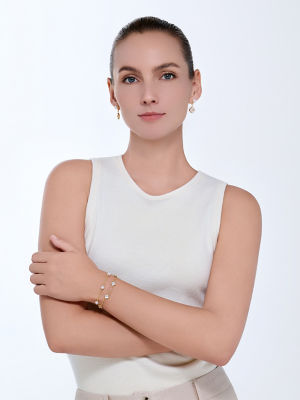 Pearly Lustre Elegant Freshwater Pearl Bracelet WB00354 | MOTHER OF PEARL 5