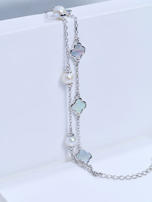 Pearly Lustre Elegant Freshwater Pearl Bracelet WB00355 | MOTHER OF PEARL 6