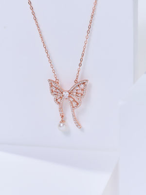 Pearly Lustre Top Grade Freshwater Pearl Necklace WN00952 | BUTTERFLY 2