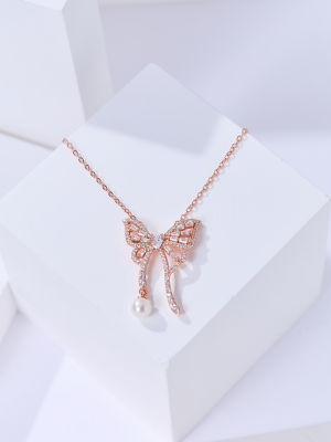 Pearly Lustre Top Grade Freshwater Pearl Necklace WN00952 | BUTTERFLY 4