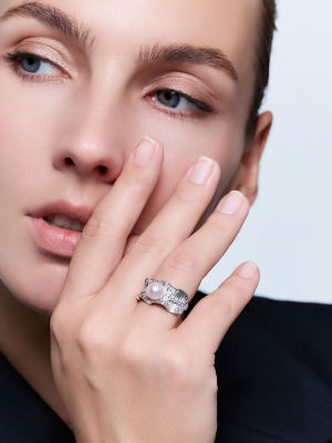Pearly Lustre Top Grade Freshwater Pearl Ring WR00461 | LADY BOSS 3