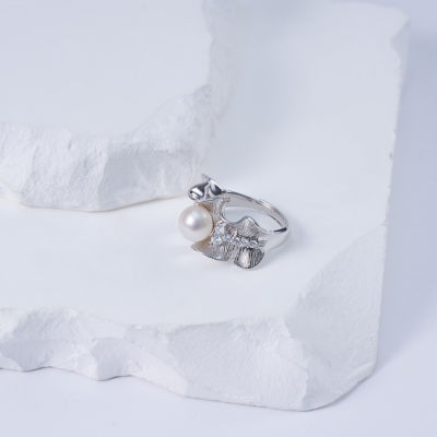 Pearly Lustre Top Grade Freshwater Pearl Ring WR00461 | LADY BOSS 6