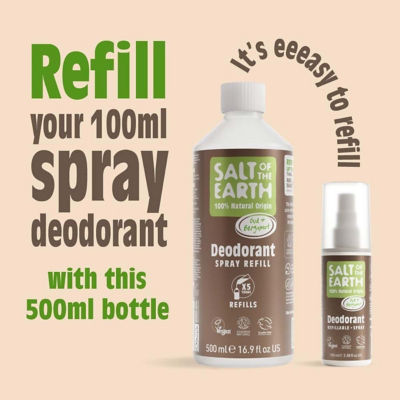 Salt Of The Earth Natural Deodorant Spray Refill Oud & Bergamot 500ml 3