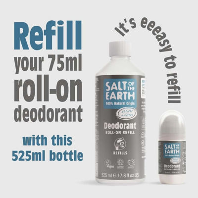 Salt Of The Earth Natural Deodorant Roll-On Refill Vetiver & Citrus 525ml 3