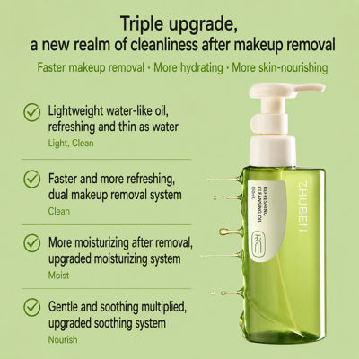 ZHUBEN REFRESHING CLEANSING OIL 150ML 3