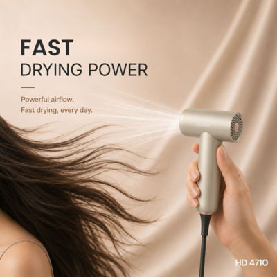 JOGEN HD 4710 Worldwide Voltage Pocket Hair Dryer 850W (Champagne) 4