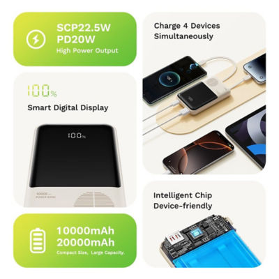 ROCK P99 Fast Charging Power Bank with Built-in Cables 5