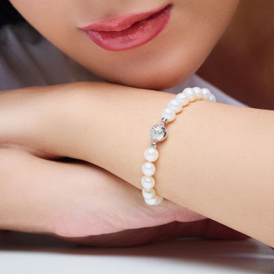 Pearly Lustre Top Lustre Freshwater Pearl Bracelet WB00269 5
