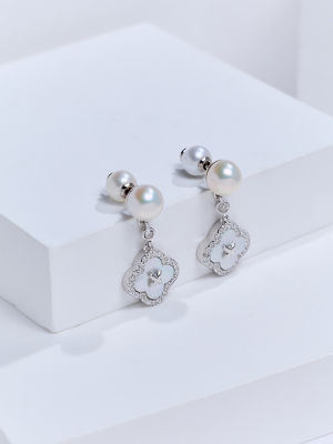 Pearly Lustre Top Grade Freshwater Pearl Earrings WE01042 | PERANAKAN 6