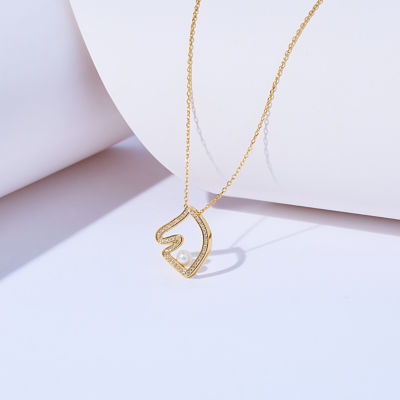 Pearly Lustre Top Grade Freshwater Pearl Necklace WN00781 | HORSE 2