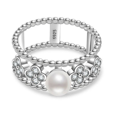 Pearly Lustre Top Grade Freshwater Pearl Rings WR00451 | PERANAKAN 1