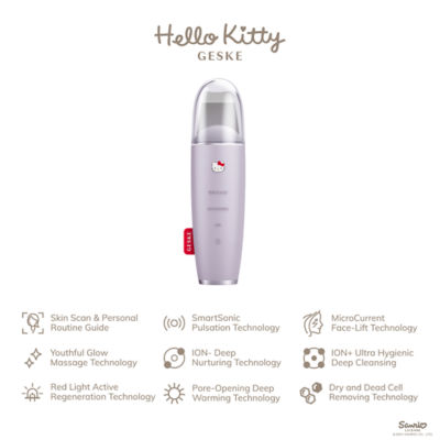 Geske Hello Kitty 微电流洁面仪和黑头去除器 | 9 合 1 - 紫色 5
