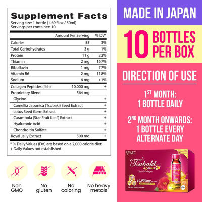 AFC JAPAN [Bundle of 3] AFC Japan Tsubaki Ageless Collagen Drink 10s 9