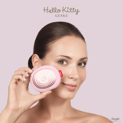 Geske Hello Kitty SmartAppGuided™ Sonic Thermo Facial Brush | 5 in 1 - Pink 3