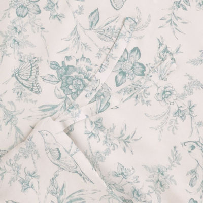 Robinsons Cool Bamboo Belle Toile Printed Bed Sheet Set Misty Blue - Hotel Collection 3