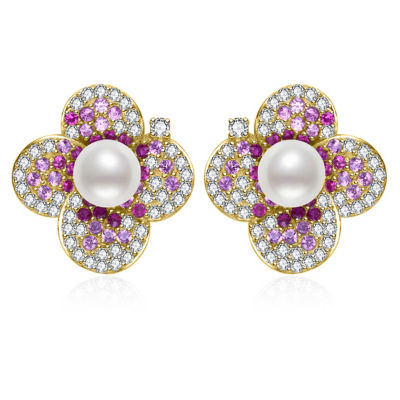 Pearly Lustre Top Grade Freshwater Pearl Earrings WE00940 | BLOOM 1