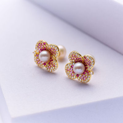 Pearly Lustre Top Grade Freshwater Pearl Earrings WE00940 | BLOOM 2