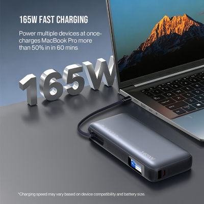 SKYZER PB257GY | 20,000mAh 165W Fast Charging Power Bank 10