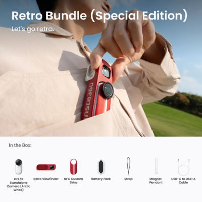 Insta360 GO 3S Retro Limited Edition Action Camera, 64GB 16