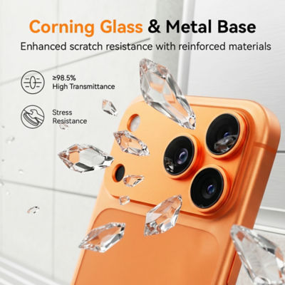 OTAO Metal Base Camera Lens Protector For iPhone 17 Pro 4