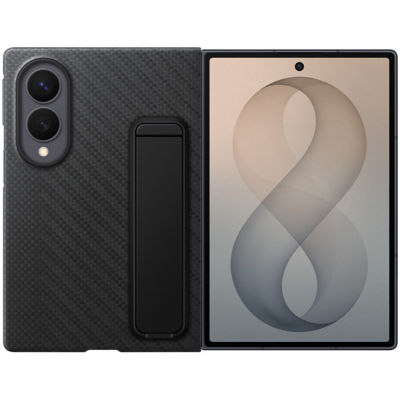 SAMSUNG [Pre-Order] Samsung Galaxy Z Fold8 Carbon Standing 3