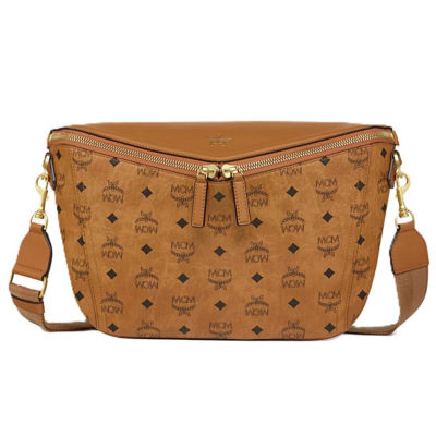 MCM Diamant 3D Crossbody In Visetos Leather Mix (Cognac) 1