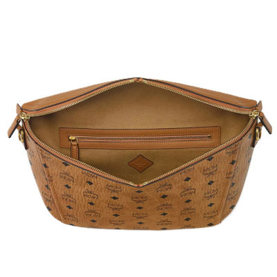MCM Diamant 3D Crossbody In Visetos Leather Mix (Cognac) 4