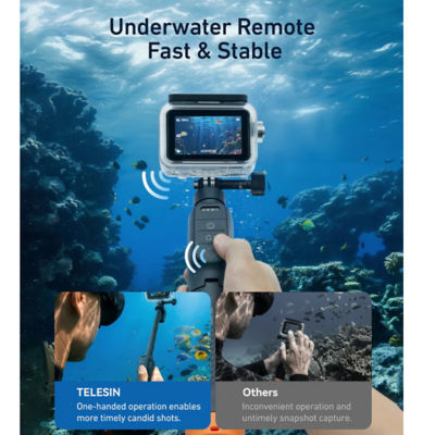 Telesin Floating Remote Selfie Stick For DJI Osmo Action 6/5 Pro/4 9