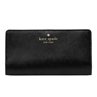 KATE SPADE Large Slim Bifold Wallet Black KN777 1