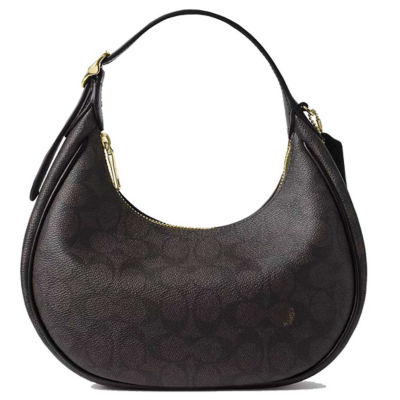 COACH Emily Shoulder Bag In Signature Canvas Walnut/Black CDX17 3